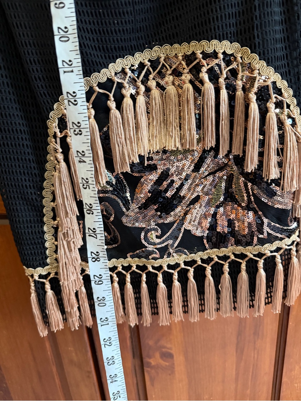 NWT 12th TRIBE Like Gold Dust Sequin Fringe Dress Festival S - Picture 13 of 16